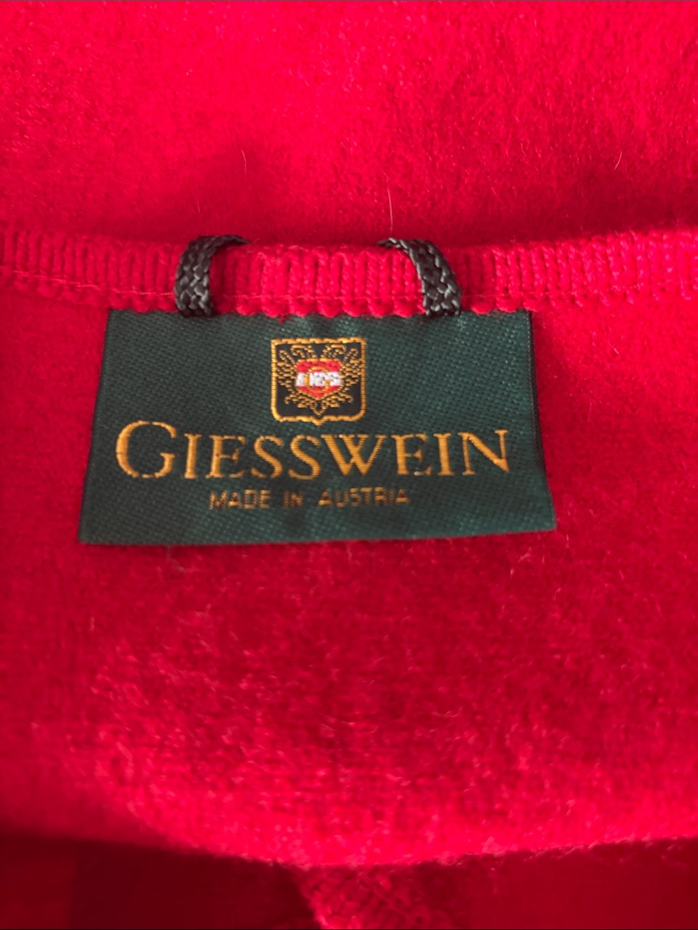 GEISSWEIN Boiled Wool VINTAGE Button-Front Coat/Jacket in Red Size 14 — SO NICE! - Picture 8 of 13